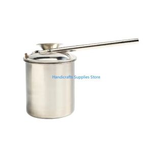 Kirilgu 100ml Pottery Glazes Pots Stainless Steel Clay Tool for Craft Making B8T9H