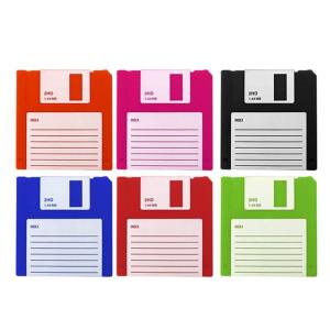 6 Count Silicone Coasters Mats Unique Cup Mats Floppy Disk Cup Pad Silicone Texture for Gifting Home and Cups Use