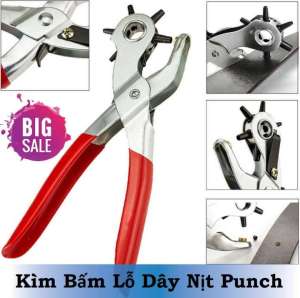 Kìm Bấm Lỗ Dây Nịt Dây Da Thắt Lưng Dây Đồng Hồ Đa Năng Chuyên Dụng Cao Cấp Chất Liệu Thép Độ Cứng Tốt Tay Cầm Bọc Nhựa Êm Ái Nhiều Kích Thước Tiện Lợi Nhỏ Gọn Dễ Sử Dụng