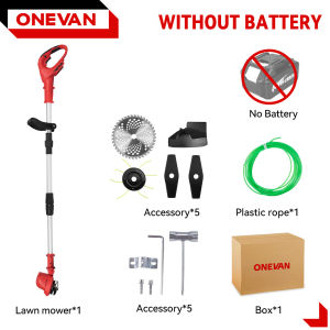 ONEVAN Brushless Lawn Mower Electric Lawn Mower 36000RPM Cordless Grass Trimmer Foldable Adjustable Garden Cutter For Makita 18V Battery