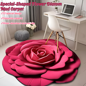 Special-Shaped Flower Carpet Non-Slip Soft Carpet Water Absorbing Easy To Care Floor Mat Entry Door Mat
