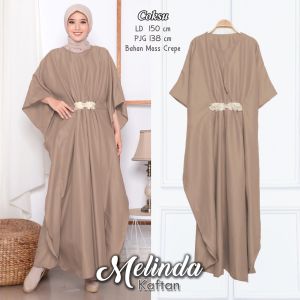 B&R Kaftan Melinda / Kaftan Mosscrepe / Kaftan Polos / Busana Muslim / Gamis Fashion Hijab / Baju Kalong / Ungu Abu Putih