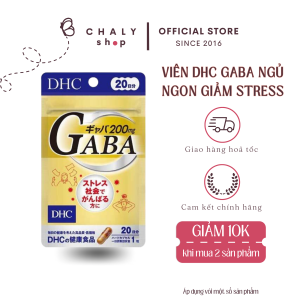DHC GABA 200mg Sleep & Stress Relief Supplement 20 Tablets - Natural Gamma-Aminobutyric Acid
