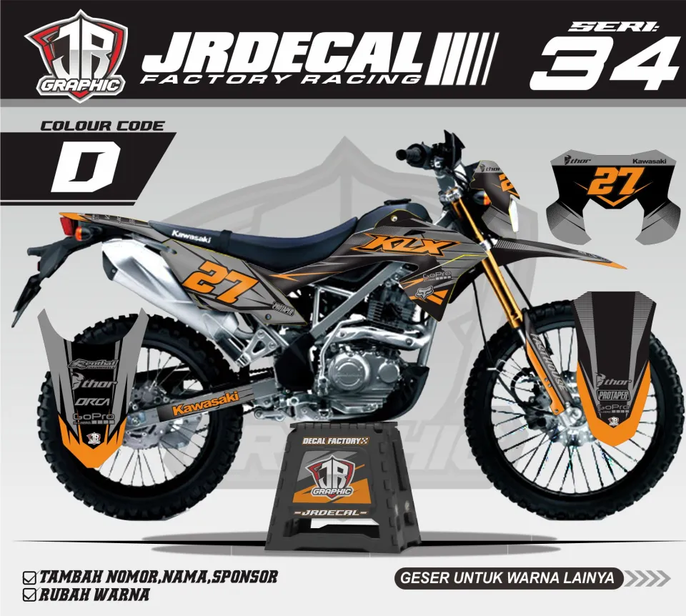 BISA COD) DECAL KLX 150 BF SUPERMOTO EXTREME KEREN -DEKAL KLX BF