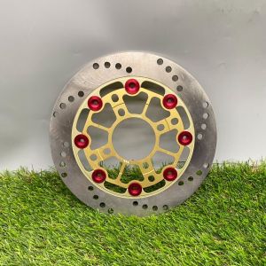 จานหมุดสี ใส่เวฟ ดรีม จานดิสหน้าแต่งหมุดสี (งานอลูมิเนียม) ขนาด220mm.รุ่นW110-I/PCX(12-17)/MSX/W125(ปลาวาฬ)/CZ-i/TZR / SPARK135 / NOUVO / X-1 DREAM110-i