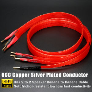 Dây loa đồng OCC mạ bạc cao cấp dây âm thanh cao cấp đầu cắm chuối mạ vàng.