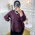 OUTER BABY CRUSH ATASAN WANITA BELAHAN SAMPING LIVIA BLUS BAJU WANITA BLOUSE KEKINIAN. 