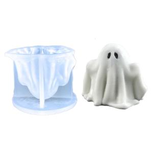 3D ma khuôn silicon dễ thương trang trí thủ công mỹ nghệ khuôn cho DIY thơm làm xà phòng hình Ma Nhà kiểu dáng khuôn mẫu