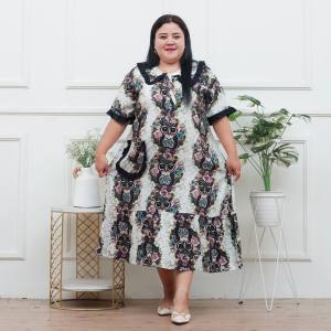 TERBARU DAN VIRAL DASTER JUMBO  LD 130 BAHAN RAYON PREMIUM DASTER WANITA MOTIF TERBARU DAN KEKINIAN HOME DRESS VIRAL MOTIF BURUNG HANTU