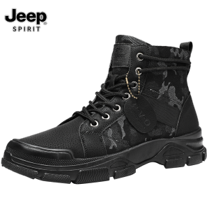 JEEP SPIRIT 1941 ESTD  Martin Boots Mens Boots Camouflage Boots Casual Retro Desert Army Boots