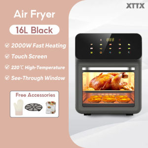 XTTX × Tixx Air Fryer 16L large capacity 1350W Oven Toaster Machine Non-stick Touch Screen Visual Window For Home