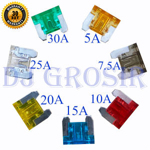 Sekring Fuse DX Micro Sikring Mikro 5A 7.5A 10A 15A 20A 25A 30A - (1 set 500 Pcs)