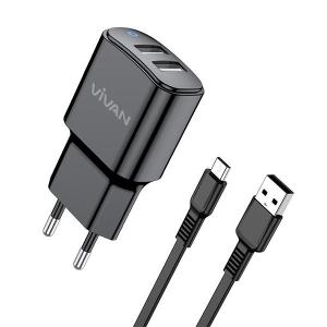 CHARGER VIVAN VP01 - Charger Dual Output USB Quick Charge