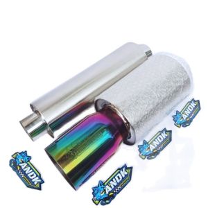 KNALPOT MOBIL HKS RAINBOW + RESONATOR STEILESS