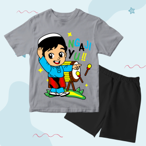 Baju Kaos Setelan Lebaran Anak Laki Laki Dan Perempuan Karakter Ramadhan Usia 1 - 10 Tahun - DTF2
