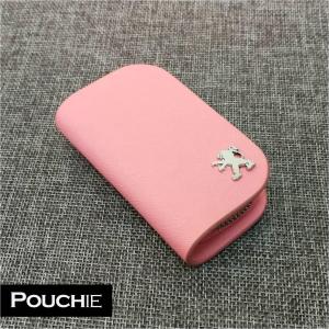 Peugeot Pink Cross Pattern Car Smart Key Pouch Wallet Case 粉红色十字纹汽车智能遥控器钥匙包壳 3008 5008 Allure 208 408 508 308 RCZ