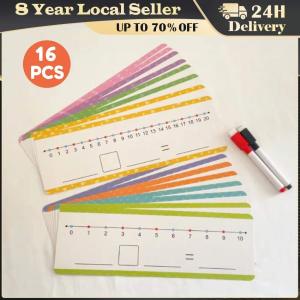 Addition Subtraction Training Cards Dry Erase Number Line Card Math Manipulative Board for Kids Student Montessori Teaching Aids