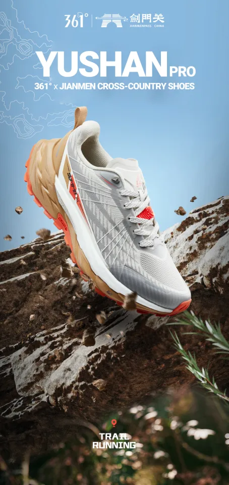 361 Degrees Mountain Pro Men Trail Running Shoes Shock Absorbing