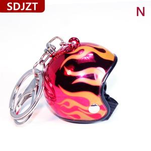 [COD] SDJZT พวงกุญแจหมวกกันน็อครถจักรยานยนต์สุดสร้างสรรค์พวงกุญแจหมวกกันน็อคน่ารักจี้กลางพวงกุญแจรถกระเป๋าร้อนเครื่องประดับขายส่ง