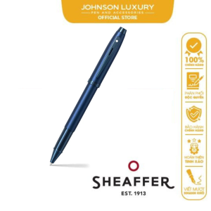 Bút bi nước Sheaffer® 100 E1937151 màu xanh Satin với viền màu xanh PVD