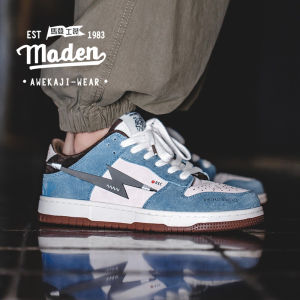 MADEN brand work style men youth personalized fashion high street lightning board shoes men 2025 new autumn niche design sense versatile thick sole sports casual shoes