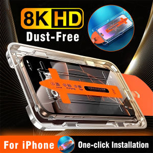 For IPhone 16 Pro Max 16E E 15 Pro Max 14 Pro Max 13 Plus 12 Mini 10 X XS Max XR Dust Free Easy Installation Tempered Glass One Click Screen Protector Film