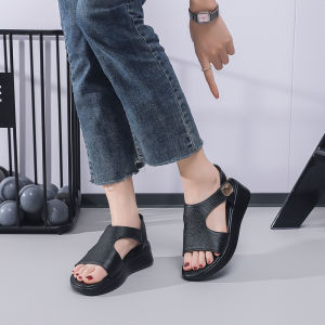 COCO#CZXZ01 New Korean Hot Fashion Ankle Wrap Wedge Sandals New Arrival