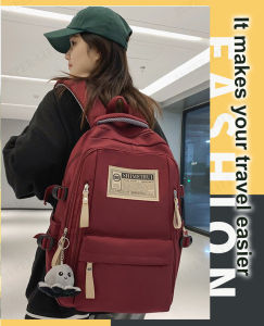 Super-Life Solid color casual Oxford cloth backpack Fashion large capacity shoulder bag for high school girls