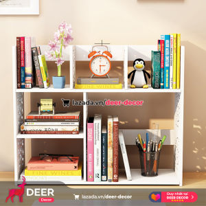 Kệ Để Sách Hoa Văn Láp Ráp Tiết Kiệm Không Gian - DEER DECOR