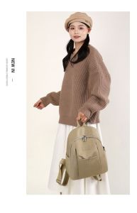 Trendy fashion nylon material multi compartment bagpack