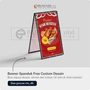 PRINT CETAK SPANDUK BANNER AYAM PROMO BISA CUSTOM