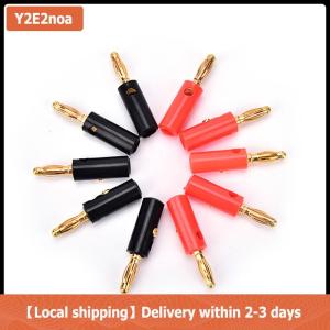 【Local shipping】 10pcs lot audio speaker screw banana gold plate plugs connectors 4mm