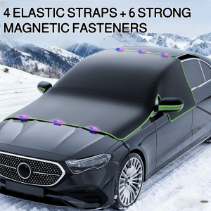 Winter Halfcover Semicover Snow Cover Beautification Easy To Install Durable Antisnow And Antifreeze Magnetic Design For All Seasons Reflective Coating