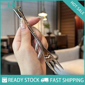 LF Wholesale✨Flash Sale ✨ Stainless Steel Dinner Fork Long Handle Table Forks Set Korean Cutlery Four Tine Salad Dessert Fruit Forks Kitchen