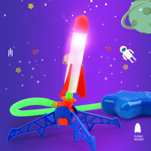 Sky Explorer Air Powered Rocket Launcher - Non-Toxic Indoor Play Toy for Kids 5+ Years