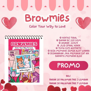 Browmies Color Your Way To Love Coloring Book Buku Mewarnai Tema Valentine Untuk Anak Dan Dewasa Kertas Super Tebal