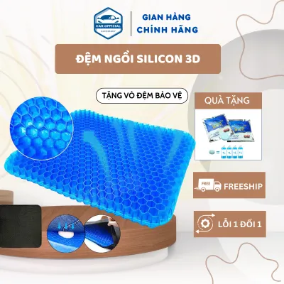 Đệm Ngồi 3D 2 Lớp Thoáng Khí - Nệm Gel Tổ Ong Lót Ghế Trên Ô Tô Giúp Tuần Hoàn MáuChống Đau Mỏi Lưng