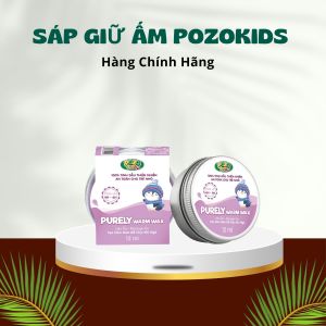 Sáp Giữ Ấm Pozo Kids Cho Bé Hỗ Trợ Tránh Cảm - Giảm Ho - Ngạt Mũi Do LạnhBé Nằm Điều Hoà Lọ 12ml (mẫu mới)