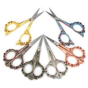 Stainless Steel Vintage Scissors Plum Blossom Style Sewing Fabric Cutter Embroidery Tailor Scissor Thread Scissor Tools For Sewing Shears