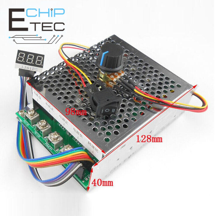 DC 10-55V 60A PWM Motor Speed Controller – Reversible, CW/CCW, For 12V 24V 36V Motors, 756040420505