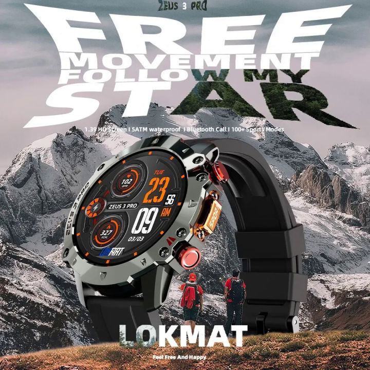 LOKMAT ZEUS 3 PRO Smart Watch 5AMT กันน้ำสุขภาพกีฬาการตรวจสอบการแจ้ง ...