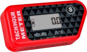 Jayron Small Engine Tachometer Hour Meter 30000 RPM Black