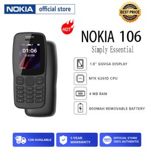 【100% original legit】Noki 106 Keypad Phone original Dual Sim FM Basic Phone Radio Keypad CellPhon
