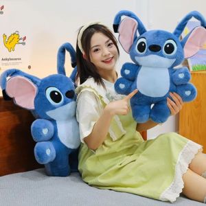 TANFU Bông xốp Đồ chơi nhồi bông Stitch hoạt hình Lilo và Stitch Mềm mại Đồ chơi nhồi bông anime Búp bê gối ngủ Màu xanh Búp bê nhồi bông Stitch Quà sinh nhật