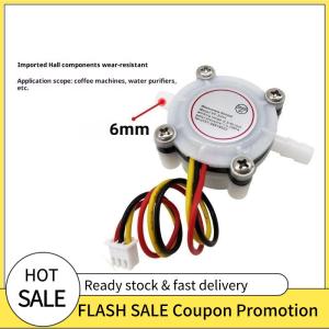 🚗🛵 1 cái chuyển đổi Meter lưu lượng kế truy cập 0.3-6l min nước cà phê cảm biến lưu lượng kết nối với 6 mét Hose DIY phụ kiện