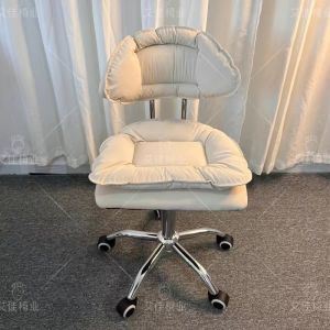 เก้าอี้สำนักงาน เก้าอี้ทำงาน มีล้อปรับหมุนได้ เก้าอี้ขาสแตนเลสดีไซน์สวย เก้าอี้ร้านเสริมสวย ปรับความสูงได้ มีหลายสี