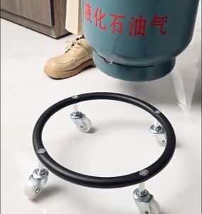 Gas Tank Holder with Wheels Landege Propane Cylinder Base Propane Tank Stand Dolly Gas Tank Rack