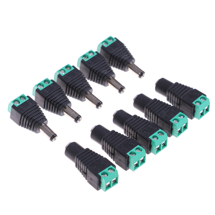 5pcs Female Male DC Power Cable Connector Jack Plug Connection For LED
