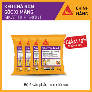 Sika - BỘ 4 sản phẩm keo chà ron chống thấm Sika ® Tile Grout (bao 1 kg)