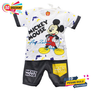 Setelan Anak Bayi Laki Laki Usia 6 sampai 12 Bulan | Baju Anak Bayi usia 0 sampai 12 bulan | Baju bayi lucu bisa bayar di tempat (Maks Berat Anak 12 kg) | Baju Anak Motif Mickey Mouse